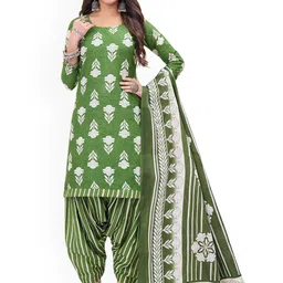 SALWAR STUDIO Floral Printed Pure Cotton Unstitched Dress Material-image-40
