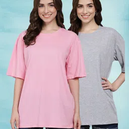 Funday Fashion Women 2 V-Neck Pockets T-shirt-image-74