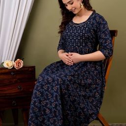 SHOOLIN Floral Print A-Line Dress-image-63