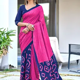 Anouk Floral Pure Cotton Saree-image-82