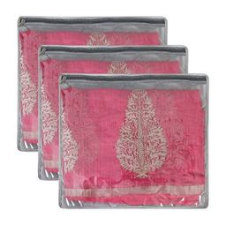 prettykrafts Grey & Pink 3 Pieces Multi-Utility Organisers-2
