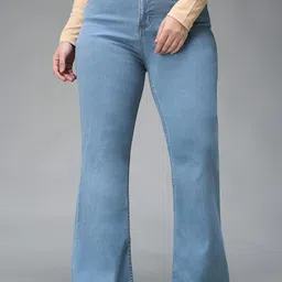 Miss Chase A+ Women Bootcut High-Rise Heavy Fade Stretchable Jeans-image-91