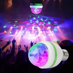360 Degree Crystal Rotating Magic Disco LED Bulb Disco Ball Set-image-46
