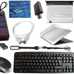 ANJO Wired Keyboard-Wired Mouse-Pad-Hub2.0-Cleaner-OTG C&Micro-Ext Cable-LED-Skin Combo Set-image-33