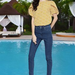 ANJIR Floral Print Flared Sleeve Top-image-58