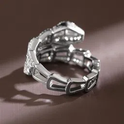 Rubans Rhodium-Plated Cubic Zirconia Studded Ring image 3