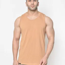 Woostro Pack Of 2 Round Neck Innerwear VestRS26 COMBO (RUST) (OLIVE)-image-1