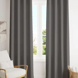 Parda Online Grey Black Out Long Door Curtain-image-38