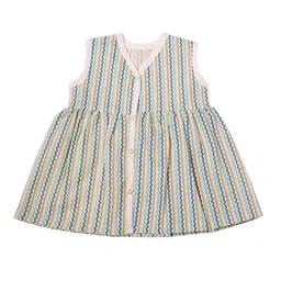 YK Girls Geometric Print Fit & Flare Sleeveless Above Knee Dress-picture-15