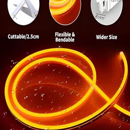 KAVYARA Orange Neon Rope String Lights-30