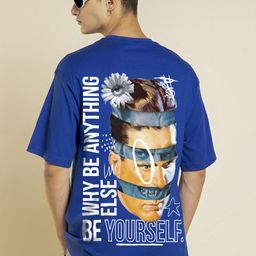 Bewakoof Men Graphic Printed Round Neck Cotton Oversized T-shirt-picture-18