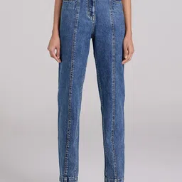 QUA Women Comfort Slim Fit High-Rise Non Stretchable Jeans-image-87