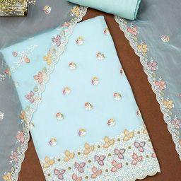 Soch Embroidered Silk Chiffon Unstitched Dress Material-picture-8