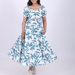 15 BUTTONS Women Floral Printed Fit & Flare Sweetheart Neck Maxi Dress-picture-51