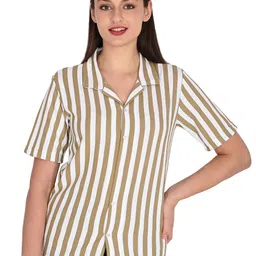 TRAQUILA Striped Cotton Top-picture-38