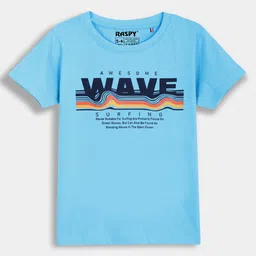 RASPY Boys Typography Printed Pack Of 3 Round Neck Pure Cotton Regular Fit Tshirts-image-113