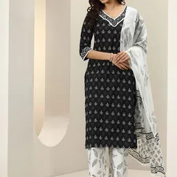Libas Women Ethnic Motifs Printed Regular Kurta with Palazzos & With Dupatta-13