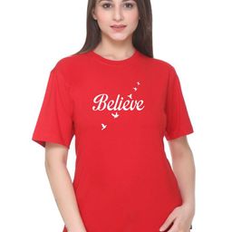 Moda Rapido Women Typography Printed Round Neck Cotton T-shirt-picture-17
