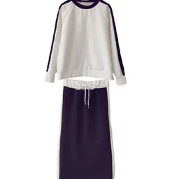 Outzidr Colourblocked Long Sleeves Sweatshirt With Maxi Skirt-picture-22