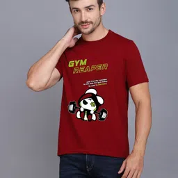 SLOWLORIS Printed Round Neck T-shirt-image-5