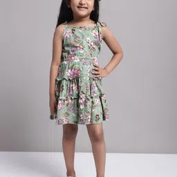 Superminis Floral Print A-Line Dress-image-94