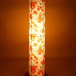 Devansh White & Orange Cylinder FloorLamps-image-50