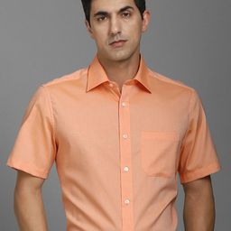 Louis Philippe Spread Collar Formal Cotton Shirt-image-59