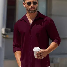 VOGAAN Men Modern Slim Fit Casual Shirt-image-19
