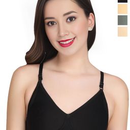 Liigne Women Pack Of 4 Solid Full Coverage Bra-picture-18