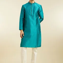 Diwas by Manyavar Geometric Jacquard Weave Kurta-image-13