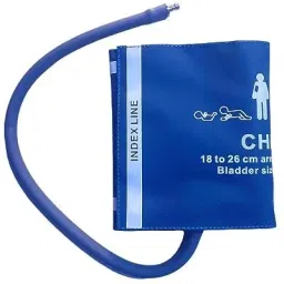 Alexera Reusable NIBP Cuff With Single Tube Connector For Child (18 to 26 CM) Bp Monitor Cuff-0
