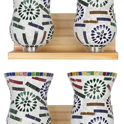 Somil Premium Designer Glass Wall / Night Lamp Elegant & Stylish Dcor Accent for Modern Interiors, Color- MultiColor- Size:- 34.5 X 24.5 X 31.5 CM-image-33