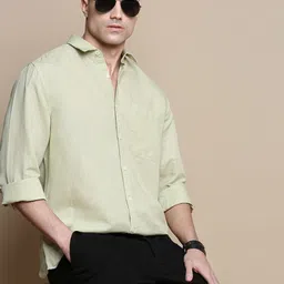 INVICTUS Men Sport Spread Collar Solid Cotton Slim Fit Casual Shirt-image-79