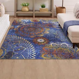 Kaleen India Blue Polyester Carpets-image-95