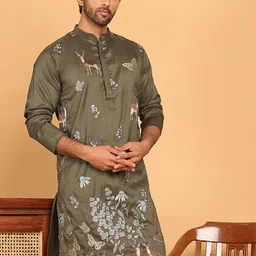 Jompers Men Embroidered Thread Work Kurta-picture-26