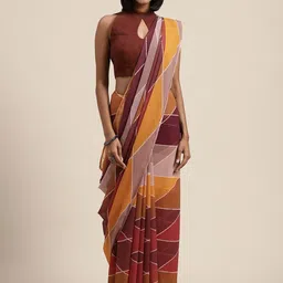 DIVASTRI Geometric Printed Saree-image-35