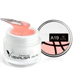 VENALISA UV Sculpture Nail Extension Hard Jelly Builder Gel - 15 ml - Jade Pink -A19 (S)-image-28