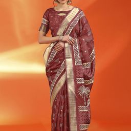Anouk Rustic Bagh Zari Silk Cotton Sungudi Saree-23