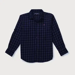 Gini and Jony Boys Standard Opaque Checked Casual Shirt-image-33