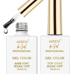 Adbeni Set Of 2 UV/LED Soak Off Nail Polish - 15 ml Each - Base Coat-Top Coat-14
