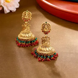 Yellow Chimes Contemporary Jhumkas Earrings-image-55
