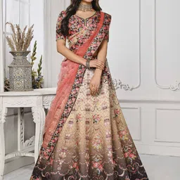 SAPTRANGI Embellished Beads and Stones Ready to Wear Lehenga & Blouse With Dupatta-picture-35