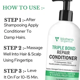 Volamena Organics Triple Bond Repair Conditioner With Biotin-250ml image 4