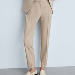 MANGO Women Straight Fit Formal Trousers-image-87