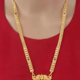 Ramdev Art Fashion Jwellery Brass Gold Plated Mangalsutra-picture-27