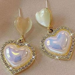 Anouk Heart Shaped Drop Earrings image 3