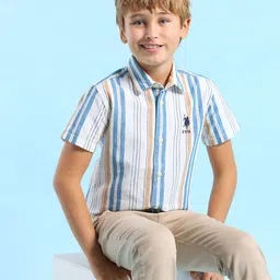 U.S. Polo Assn. Kids Boys Boxy Opaque Striped Casual Shirt-image-47
