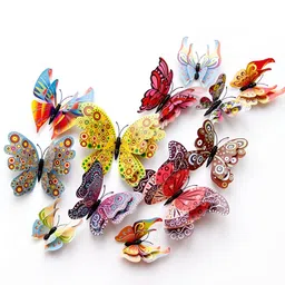 Asian royal Set Of 12 Butterfly Wall Stickers-24