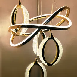 KINIS Modern and Unique Style Gold-Toned & White Aluminium Quirky Ceiling Lamp-17