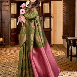 zinzraa Woven Design Zari Pure Silk Saree-image-88